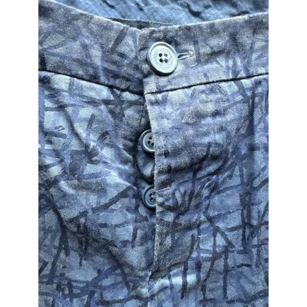 Lost In Albion Frankie Printed Cotton-Blend Bermuda Shorts Navy Blue Men Size 50